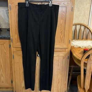 Black and white pinstripe slacks